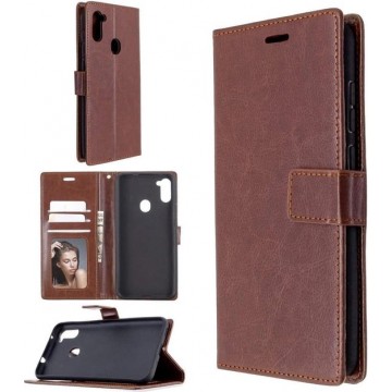 Samsung Galaxy A11 hoesje book case bruin