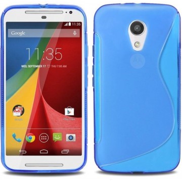 Comutter Silicone hoesje Motorola Moto G (2nd gen) 2014 blauw