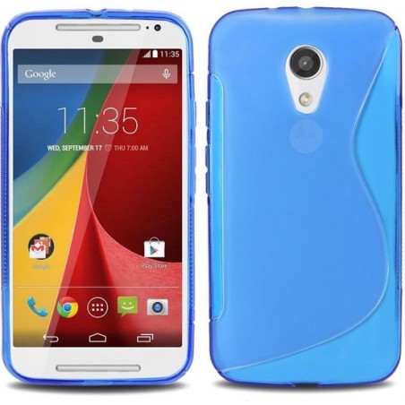 Comutter Silicone hoesje Motorola Moto G (2nd gen) 2014 blauw