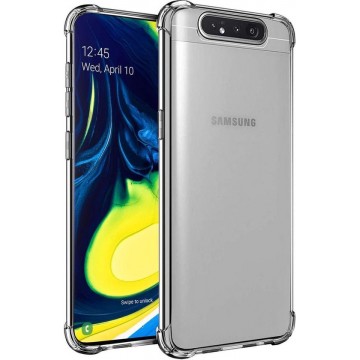 Samsung Galaxy A80 - Anti -Shock Silicone Hoesje - Transparant