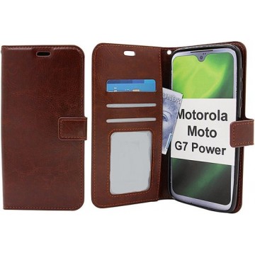 Motorola Moto G7 Power - Bookcase Bruin - portemonee hoesje