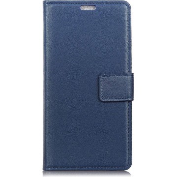 Shop4 - Samsung Galaxy A6 Plus (2018) Hoesje - Wallet Case Business Blauw