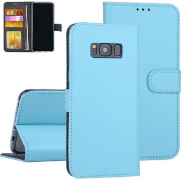 Samsung Galaxy S8 Blauw Booktype hoesje Pasjeshouder (G950F)