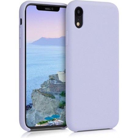 kwmobile hoesje compatibel met Apple iPhone XR - beschermhoes met rubbercoating - pastel-lavendel