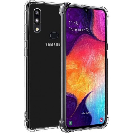 Samsung Galaxy A10s Hoesje Transparant Case Hoes Shock Proof Cover