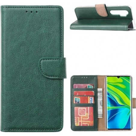 Xiaomi Mi Note 10 Lite - Bookcase Groen - portemonee hoesje