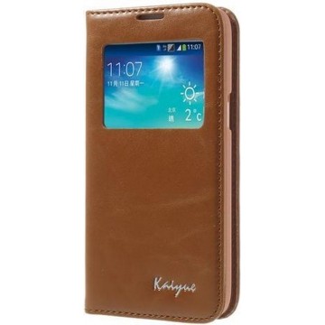 Kaiyue Luxury Cover Book Case hoesje iPhone 5 5S bruin