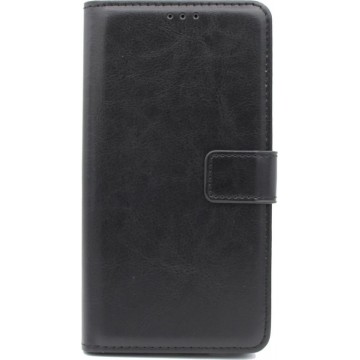 Samsung Galaxy J6 Plus Hoesje - Portemonnee Book Case - Kaarthouder & Magneetlipje - Zwart