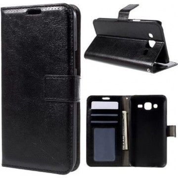 Cyclone Cover wallet case hoesje Samsung Galaxy J3 2016 zwart