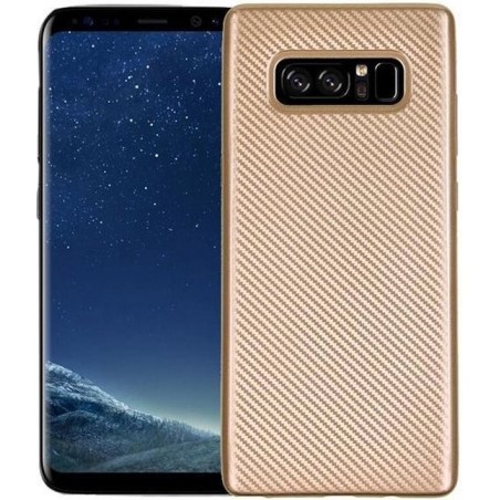 DrPhone Samsung Note 8 Hoesje - Siliconen TPU Carbon Look Case - Schokbestendig + Krasbestendig + Non-Slip