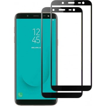 Samsung Galaxy J6 Plus 2018 Screenprotector Glas - Full Curved Tempered Glass Screen Protector - 2x
