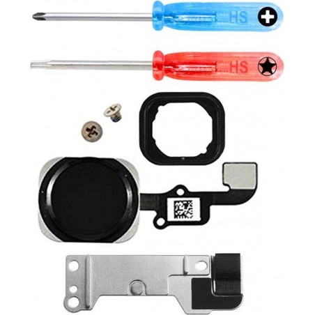 MMOBIEL Home Button voor iPhone 6S / 6S Plus (ZWART) - inclusief Reparatie Tools