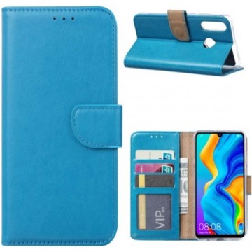 Huawei P30 Lite - Bookcase Turquoise - portemonee hoesje
