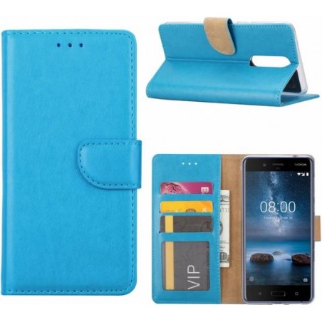 Nokia 6 - Bookcase Turquoise - portemonee hoesje