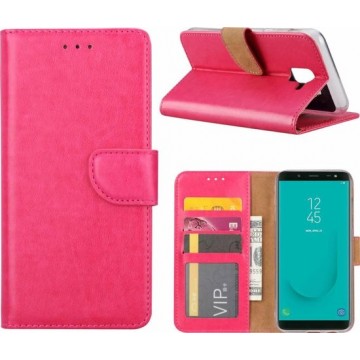 Samsung Galaxy J6 2018 - Bookcase Roze - portemonee hoesje