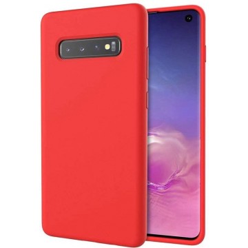 Samsung Galaxy S10 Hoesje - Siliconen Back Cover - Rood