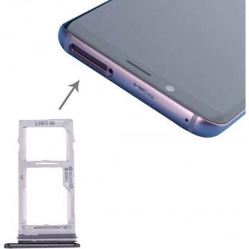 Samsung Galaxy S9 / S9+ Simkaarthouder| Sim Tray / Dual Sim| Grijs / Grey| Reparatie Onderdeel