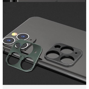 Apple Iphone 11 Camera Lens Protector zilver Carbon look Basic hoesjes