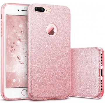 Apple iPhone 7 Plus & 8 Plus Hoesje - Glitter Backcover - Roze