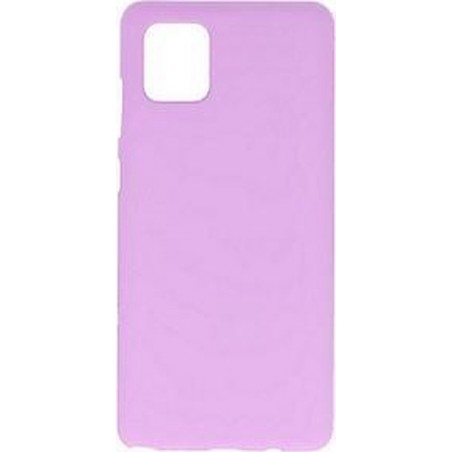 Samsung Note 10 Lite Siliconen Hoesje Pastelkleur Paars