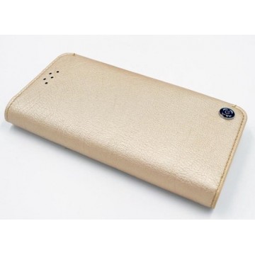 Samsung Galaxy S7 Pasjeshouder Goud Booktype hoesje - Magneetsluiting (G930F)