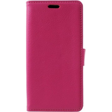 Shop4 - Sony Xperia XZ1 Compact Hoesje - Wallet Case Grain Roze