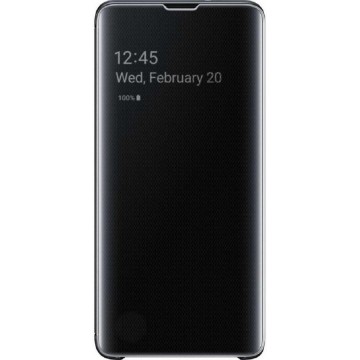 Basic Hoesjes - Flip case Cover- Voor Samsung Galaxy S10 Plus - Prism  Zwart