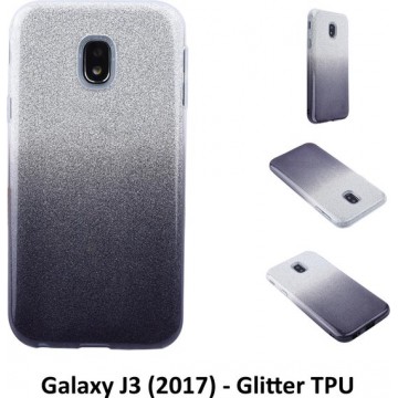 Kleurovergang Zwart Glitter TPU Achterkant voor Samsung Galaxy J3 (2017) (J330F)
