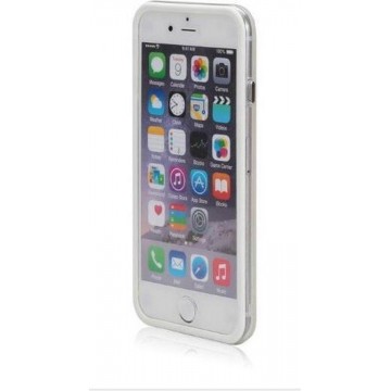 Bumper case siliconen hoesje voor iPhone 8 Plus transparant wit