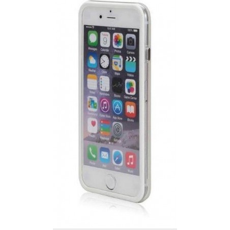 Bumper case siliconen hoesje voor iPhone 8 Plus transparant wit