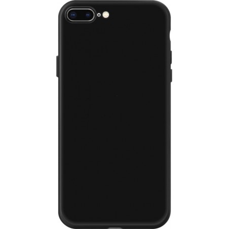 Apple iPhone 7 Plus - 8 Plus Backcover - Zwart - TPU Case - Siliconen Hoesje