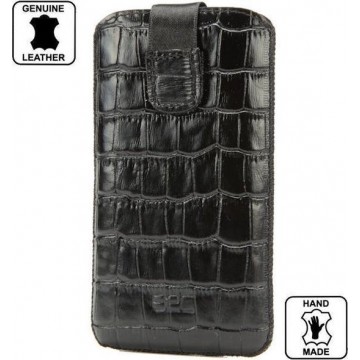 B2C Leather Case iPhone 4 | 4S Croco Look Black