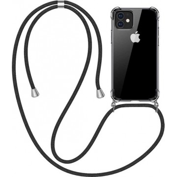 iPhone 12 Mini Hoesje Case met Schouder Nek Draagriem - Ketting Koort Lanyard Schouder Tas