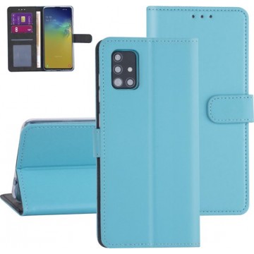 Samsung Galaxy A71 Lichtblauw Booktype hoesje - Kaarthouder (A715F)