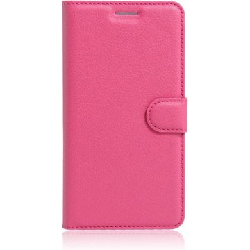 Shop4 - iPhone 7/8 Plus Hoesje - Wallet Case Lychee Roze