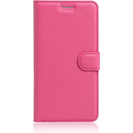 Shop4 - iPhone 7/8 Plus Hoesje - Wallet Case Lychee Roze