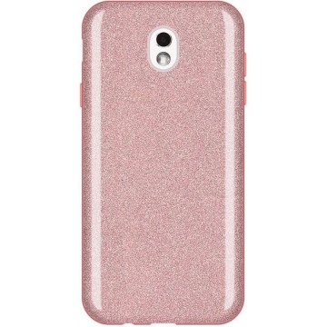 Samsung Galaxy J3 2017 - Glitter Backcover Hoesje - Roze