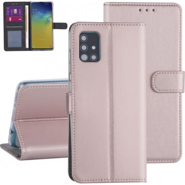 Samsung Galaxy A51 Rose Gold Booktype hoesje - Kaarthouder (A515F)