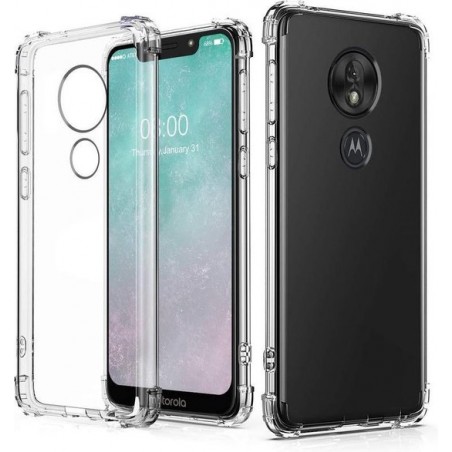 Motorola Moto G7 en G7 Plus - Anti -Shock Silicone Hoesje - Transparant