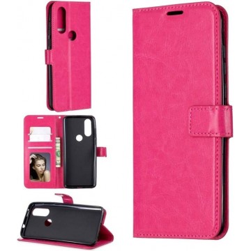Motorola Moto One Action hoesje book case roze