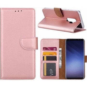 Samsung Galaxy S9 Plus Booktype / Portemonnee TPU Lederen Hoesje Rose Goud