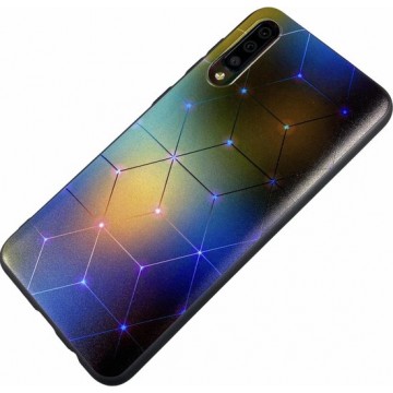 Samsung Galaxy A20e - Silicone hoesje Jace sterrenstelsel kleurrijk
