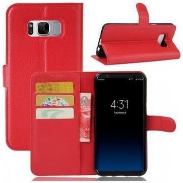 Samsung S8 Hoesje Wallet Case Rood