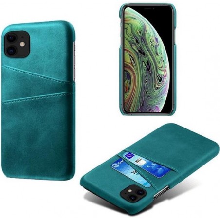 Smartphone hoesje | Telefoon hoesje | Geschikt voor 2 pasjes | Anti shock | Groen | iPhone 11