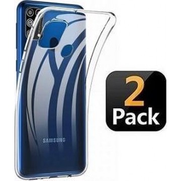 Samsung M31 Hoesje Siliconen Transparant 2 STUKS