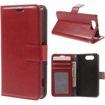 Cyclone Cover wallet hoesje Sony Xperia X Compact rood
