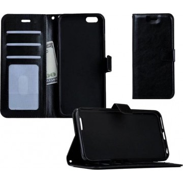 iPhone 5SE Flip Case Cover Flip Hoesje Book Case Hoes – Zwart