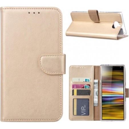 Sony Xperia 10 Plus - Bookcase Goud - portemonee hoesje