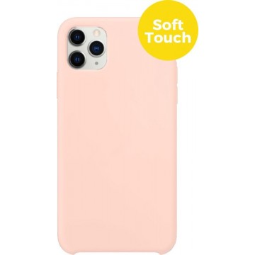 iPhone 11 Pro Max Telefoonhoesje | Siliconen Soft Touch Smartphone Case | Back Cover Roze
