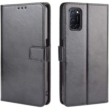 Oppo A72 hoesje book case zwart